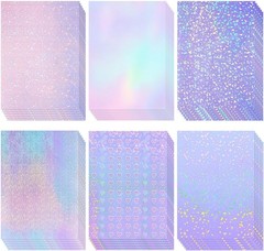 Self-Adhesive Holographic Vinyl Sheets – 36 Colorful A4 Films for Crafts
