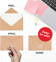 Clear round Labels, 500/Roll, 1.5 Inch – Transparent Wafer Seals & Envelope Stic