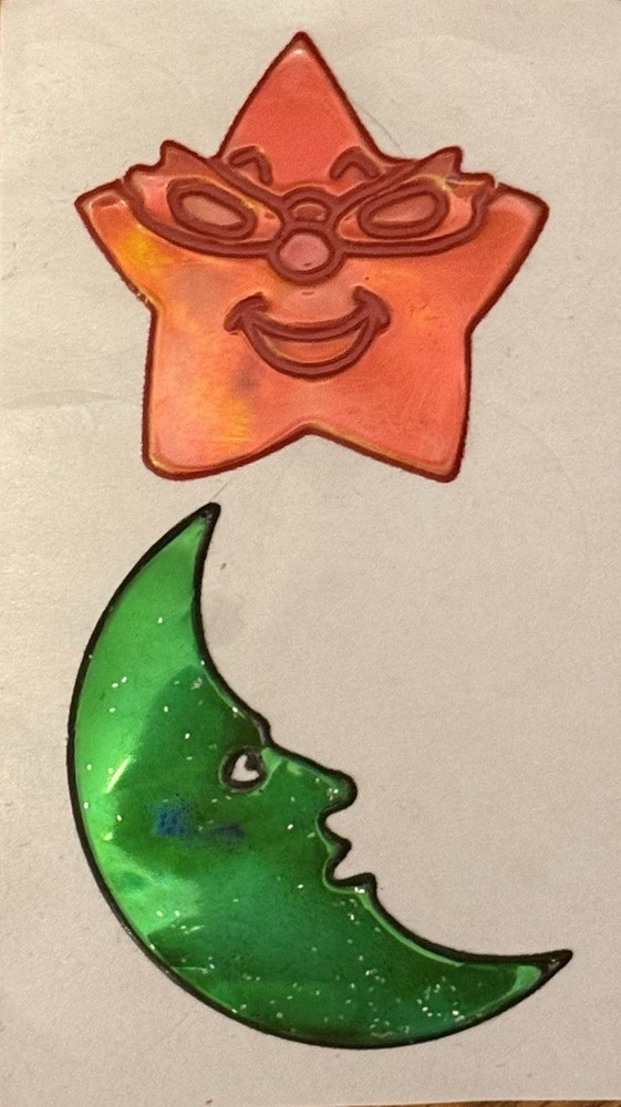 Vintage Rare Oilies 80’s/90’s Orange Star/ Green Moon Touch Me Color Changing
