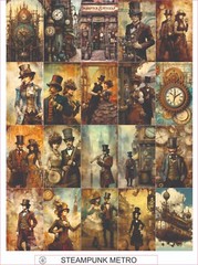 STEAMPUNK METRO – COMPLETE SHEET OF 20 STICKERS