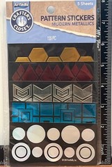 ArtSkills Crafters Closet geometric pattern Stickers Modern Metallics PA-6687
