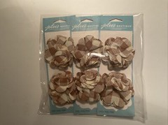Jolee’s Boutique PLAID BURLAP FLOWERS 3D Stickers 3 pack 2 Pieces 6 total