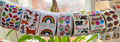 New Retro and Vintage Hambly Studios Sparkly Stickers Off the Roll: You Choose!