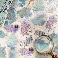 20Pcs Vintage Stickers Washi Paper + PET Junk Journal Planner Scrapbooking Craft