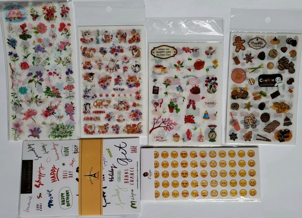 Planner, Scrapbook, Stickers Value pack ( New 6 sets )
