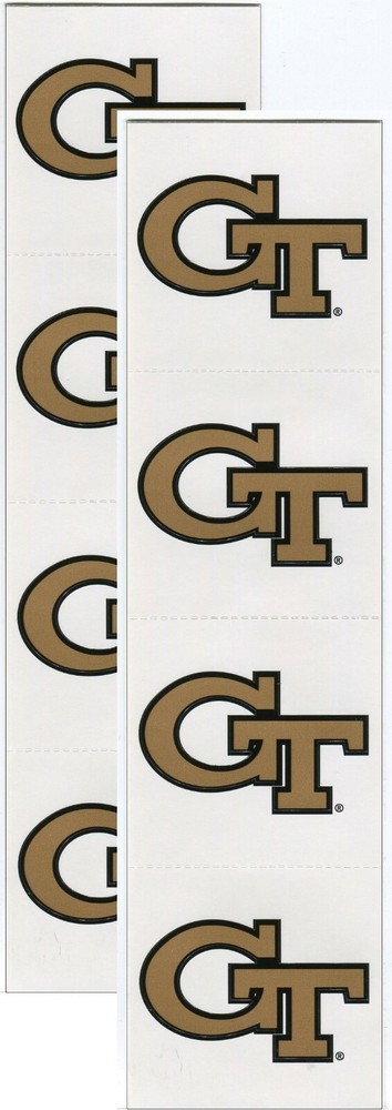 Georgia Tech YELLOW JACKETS 8/pk NCAA Logo Scrapbook Stickers Sports Solution