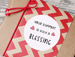 120Pcs ‘Your Support Is Such a Blessing’ Stickers Express Gratitude Effortlessly