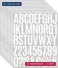 10 Sheets 500 Pcs Vinyl Letter Stickers, 2 inch Self-Adhesive Alphabet Numbers S