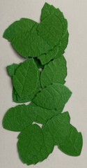 GREEN BRIGHT ROSE LEAF Die-cut Embellishment(20pc)Jolees•Flower•Garden•Long Stem