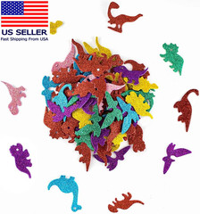 160 Pieces Glitter Dinosaur Foam Stickers Self Adhesive Foam Stickers for Craft