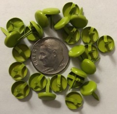 LIME GREEN METAL FLAT HEAD BRADS(25pc)Miss Elizabeth’s•Card Making•Scrapbooking•