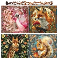 Violette Stickers – Animals – 1 Woodland Forest Animal Sticker Sheet – Crafts