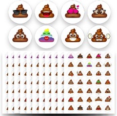 Poop Stickers – 420 Cute Poop Stickers for Poop Party Decorations