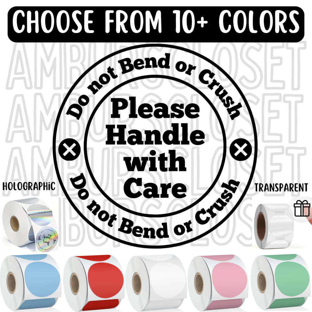 DO NOT CRUSH OR BEND STICKERS 2″ LABELS SHIPPING SUPPLIES SCRATCH RESISTANT