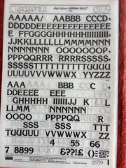 4 Letraset INSTANT LETTERING Transfer Letters Korinna BOLD 48pt 1