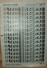 Lot of 2 Vintage Letraset Sheets 222 4267