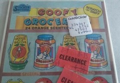 Vtg Sticker Store Scratch N Sniff NEW SEALEDOrange Scent Stickers Goofy Grocery