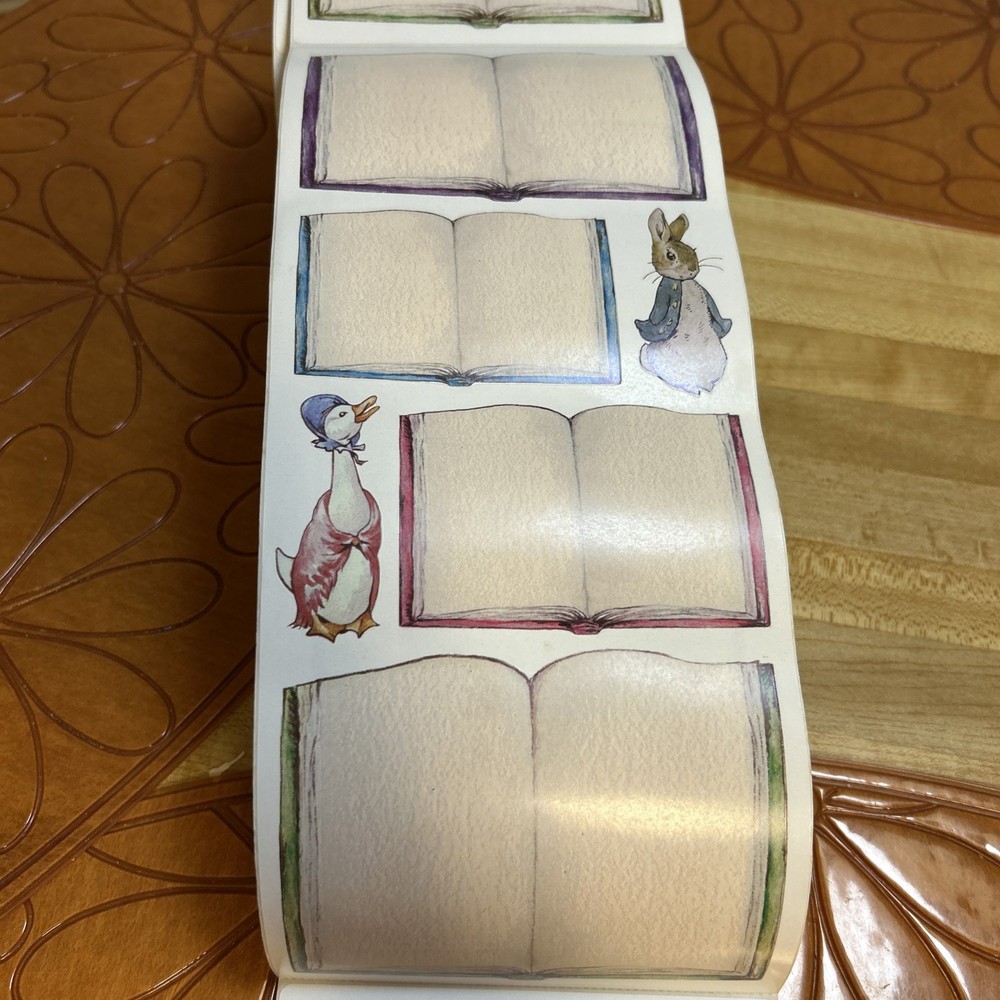 2001 Colorbok Beatrix Potter Peter Rabbit Journaling Big Stickers Roll 23 Sheets