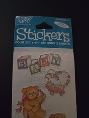 Vintage NOS FMI Frances Meyer Inc Stickers Bears & Beads BABY TST 596