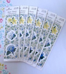 Lot/6 Vtg Hallmark Sticker Seals Floral Morning Glory Hydrangea Daffodils Garden