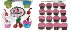 Summer Camp Cupcake 3D Foam Stickers – 24 Stickers