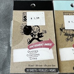 Travels and Quotes Smash List Pad 1 each and 2 New Uhu Glue Sticks LOT K&Company