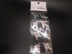 Christmas paper crafts Poinsettia Gemstones stickers 8pc