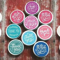2 Roll of 1000 pcs 1″ Assorted Floral Thank You Stickers Round Sealing Labels US