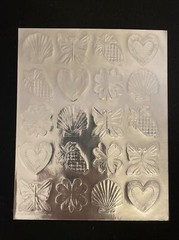 Vintage Foiled Stickers 1979 Hallmark Silver Sticker