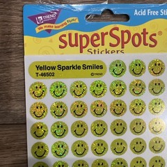 Vintage Super Spots Stickers NEW Trend Happy Sparkle Colorful Smiles RARE 1998