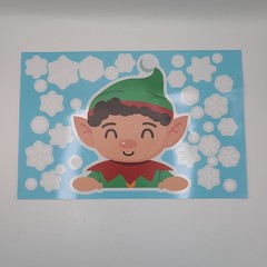 Set Of 9 Christmas Stickers With Snowflakes