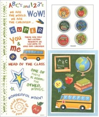 Mackinac Moon, School, coordinating scrapbook embellishments 3 sheets/pkg
