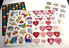 Assorted Colorful Stickers Standard Glossy 4 Sheets by American Greeting