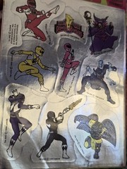 NOS 1994 Power Rangers Kids Hallmark Vintage Stickers 2 Sheets Silver