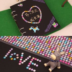 3/4/6mm DIY Rhinestone Stickers Self Adhesive Diamante Crystal Craft Gems Sticky