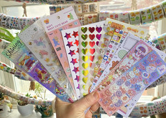 Super Huge Lot Of Cute Kawaii Korean + Japanese Stickers: Shaker, Mini, Glitter+