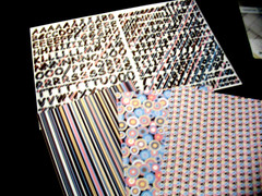 Lot of 4 pkgs.Creative Memories «Confections» Paper Strips Stickers Photo Mats