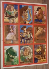 Vintage Hallmark Toy Story Buzz Woody Hamm Rex Slinky Mr Potato Sticker sheet
