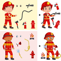 48 Sheets Firefighter Stickers for Kids DIY Craft Party Supplies – 8 Designs