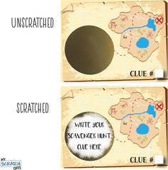 Make Your Own DIY Treasure Map Scavenger Hunt Scratch Off ScratchNotes 20 Pack 3