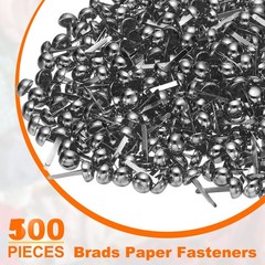 100pcs Brads Paper Fastener 8mmx17mm Metal Split Pin for Paper Craft Gunmetal