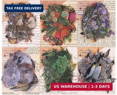 Nature Themed Transparent Pre-Cut Stickers for Scrapbooking, Pack of 240, Flora
