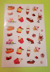 sweets desserts sticker sheet