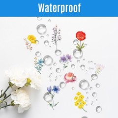 600Pcs Natural Flower Stickers,Self-Adhesive PVC Vintage Flower Stickers for Scr