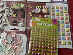 LOT #991 – GOLDEN LOVE FLOWERS ALPHA GEMS & TAG 3D STICKERS