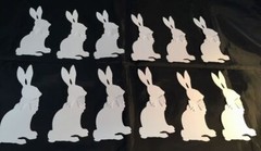 Tim Holtz Die Cuts * Cottontail * 12 Pieces* Black, White, Pastel, Gray or Kraft