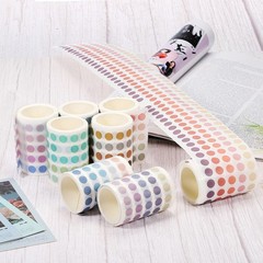 5000 Dots Washi Tape Round Coding Labels Roll 8mm Self-Adhesive Multiple Colors