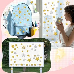 1032Pcs Foam Stickers Glitter Star Sticker Gold Silver Stars