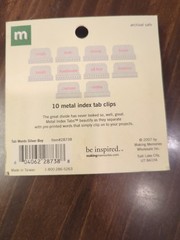 Making memories Metal Index Tabs And Label Holders Lot Of 2 Packs