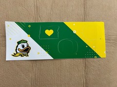 Oregon Ducks University College Sports Stickers Sheet 4 Pcs Green Yellow